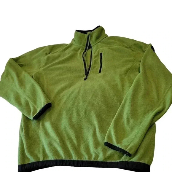 Mondetta Woman's L  Green Fleese Quarter Zip Jacket - Picture 1 of 7
